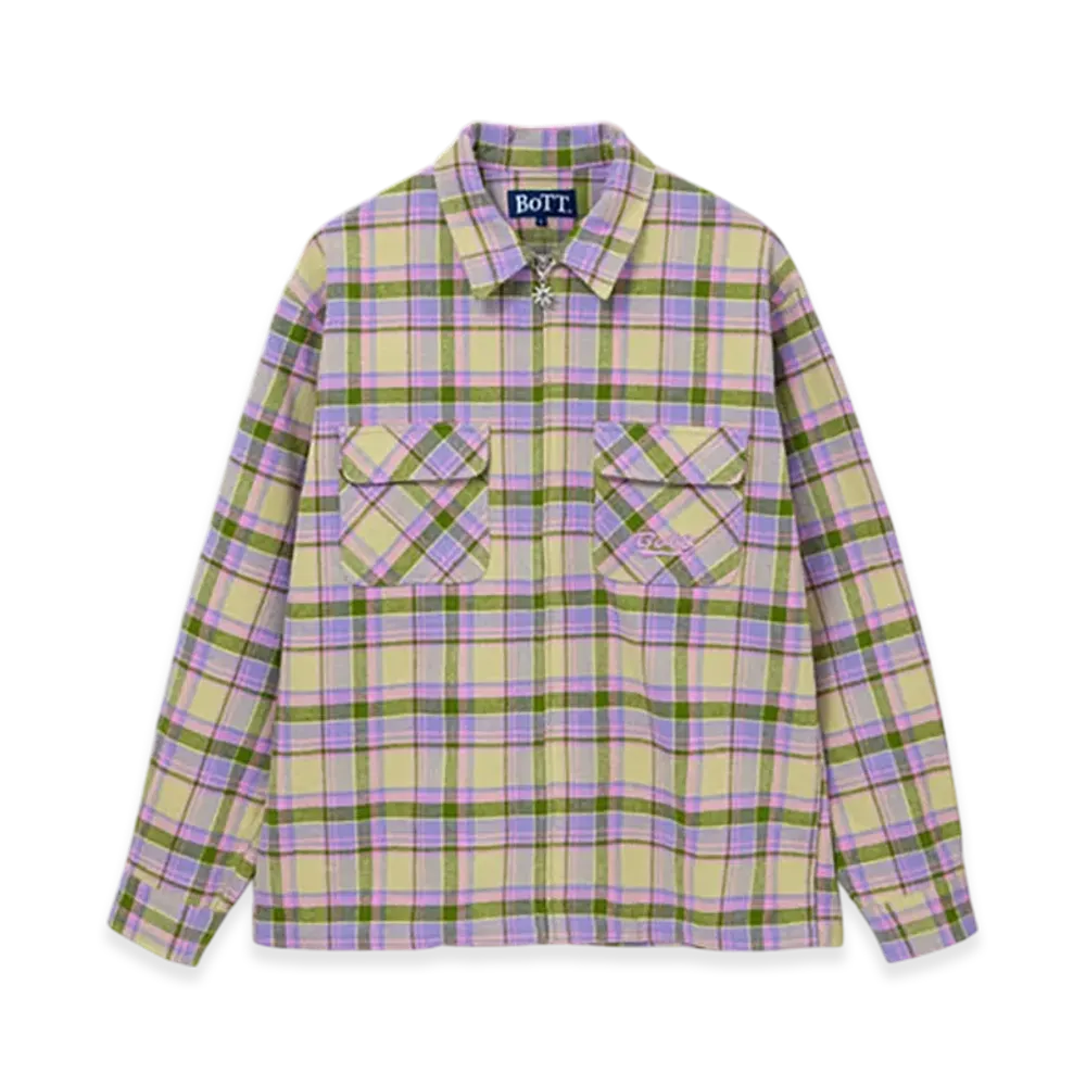 BoTT Zip-Up Flannel Shirt "Lavendar"