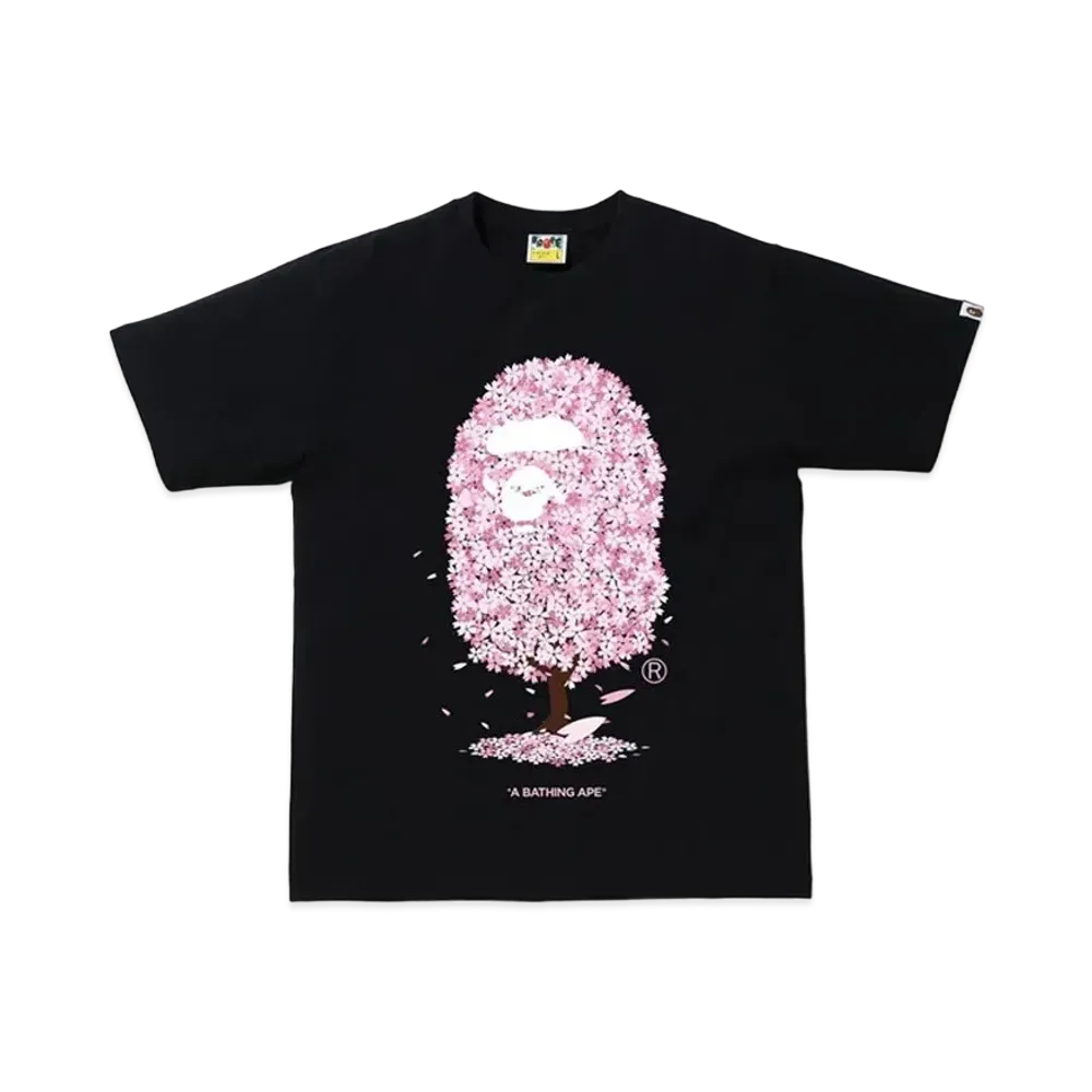 A BATHING APE Sakura Tree Tee "Black"