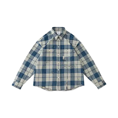 visvim LUMBER CHECK L/S CRASH "Ivory"