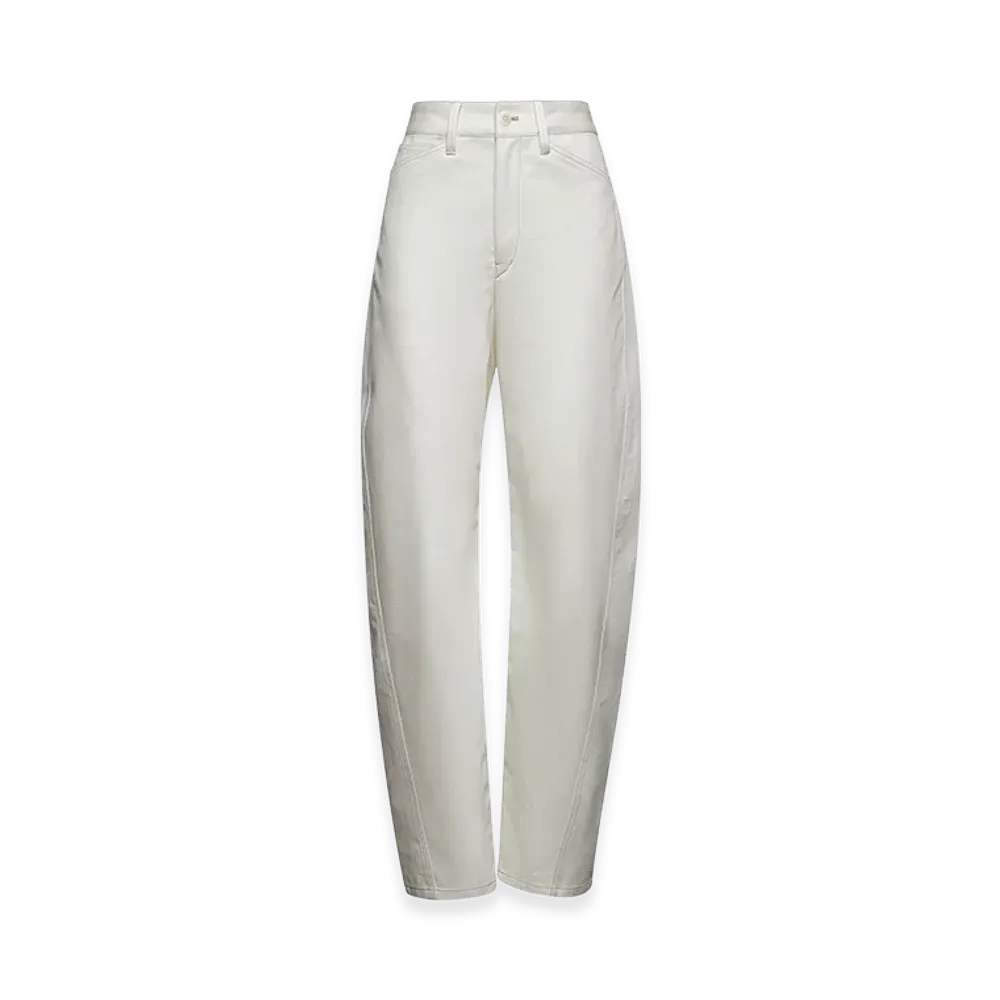 LEMAIRE Women's Curved Leg Denim Trousers "White"