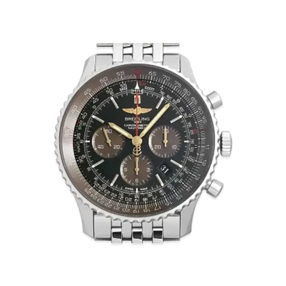 Breitling Navitimer 01 Limited World Exclusive 1000 "Black/Brown/Silver/Stainless Steel"