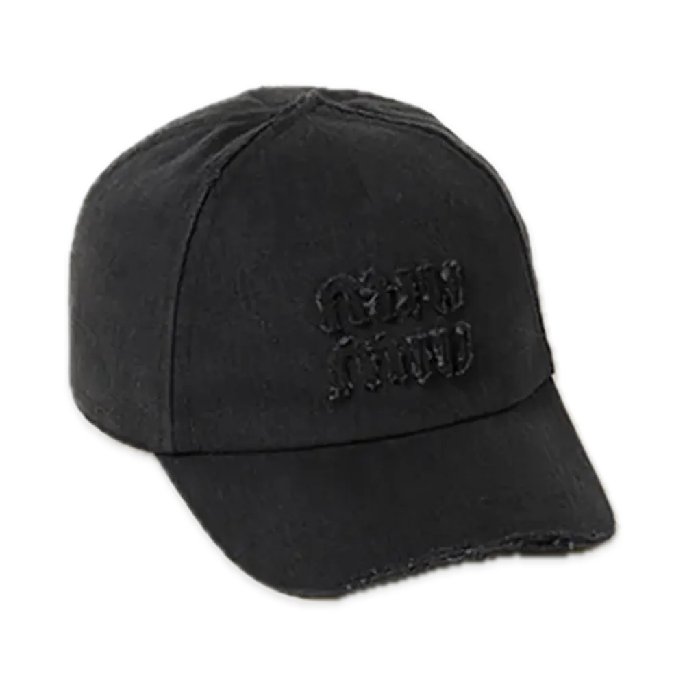 MIU MIU Denim Baseball Cap "Black"