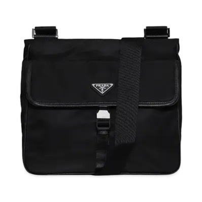 PRADA Nylon Cross-Body Bag "Black"