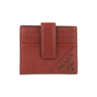 PRADA Leather Card Case "Rubino Red"