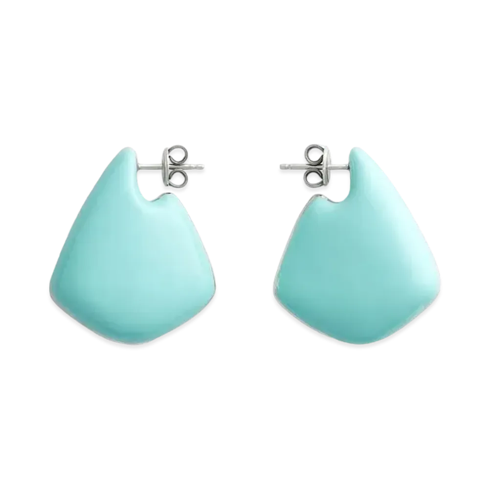 Bottega Veneta Small Fin Earrings "Green Oasis"
