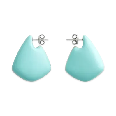 Bottega Veneta Small Fin Earrings "Green Oasis"