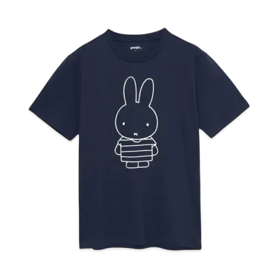 graniph x Miffy Striped T-Shirt "Navy"