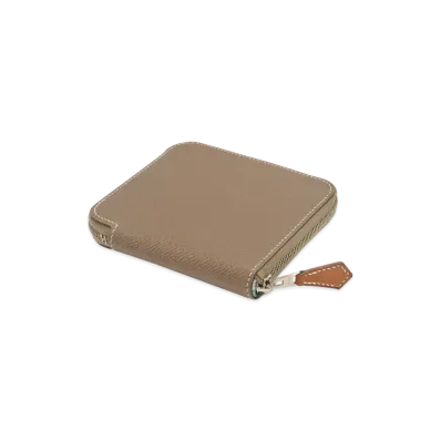 Hermes Azap Silk In Compact Veau Epsom "Etoupe/Gris Perle/Silver"