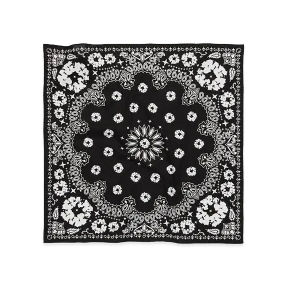 DENIM TEARS Cotton Wreath Paisley Bandana "Black"