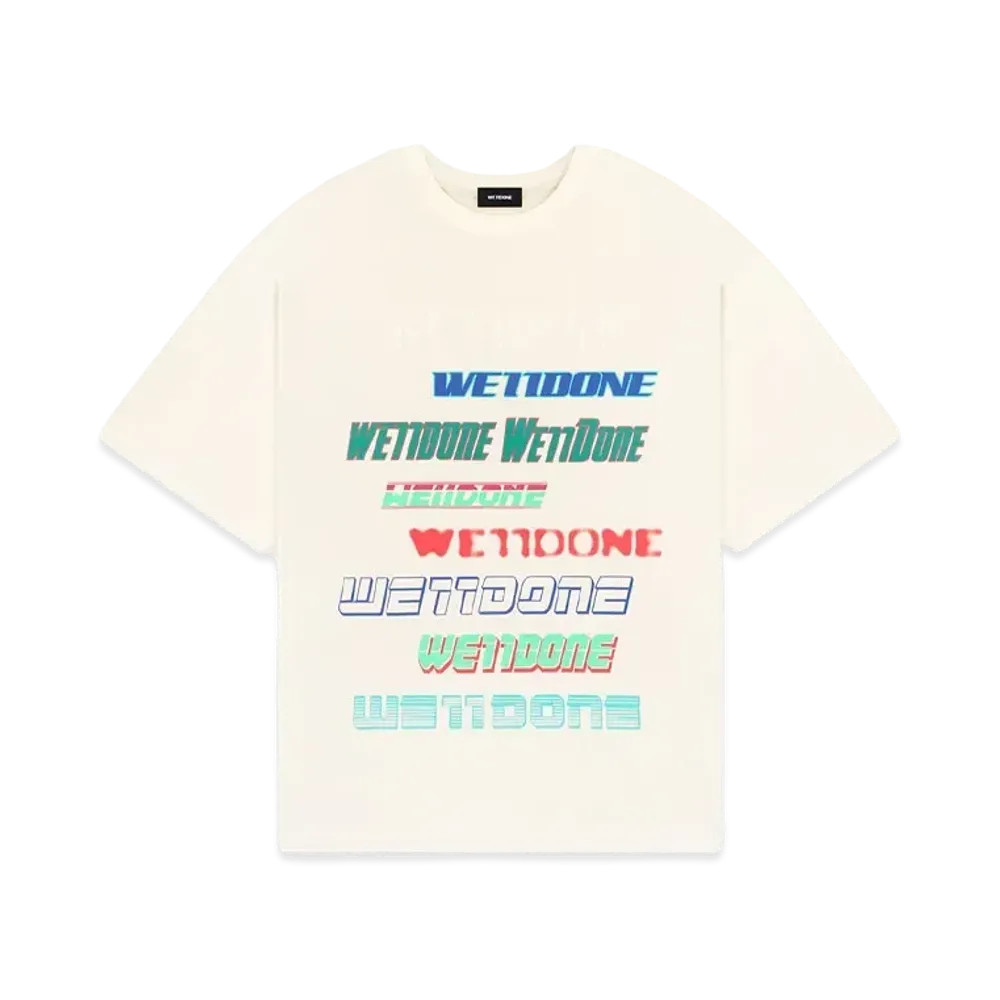 WE11DONE We11Done Multi Logo T-shirt "Ivory"