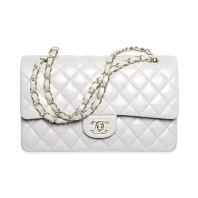 CHANEL Classic 11.12 Handbag Lambskin & Gold-Tone Metal "Gray"