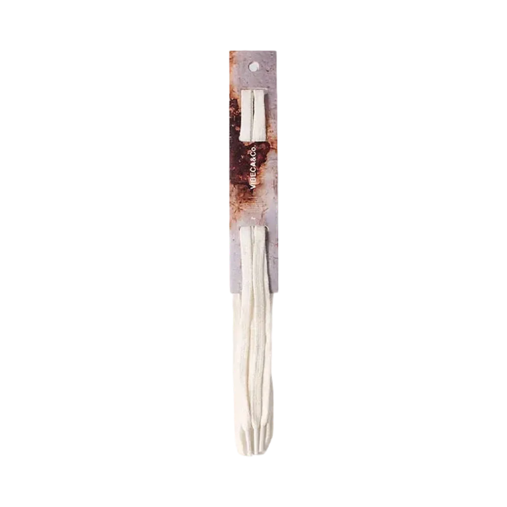 VIBECA&Co. x KicksWrap Classic Cotton Shoelaces "Old Lace"