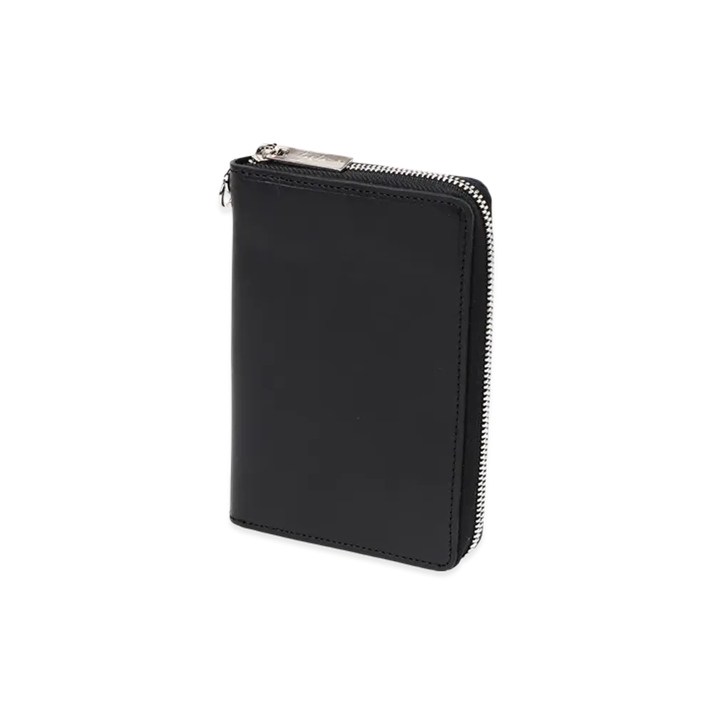 Yohji Yamamoto POUR HOMME Oil Cow Leather Zipper Card Case "Black"