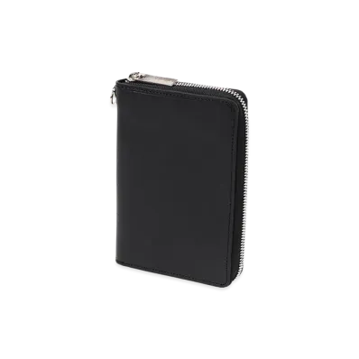 Yohji Yamamoto POUR HOMME Oil Cow Leather Zipper Card Case "Black"