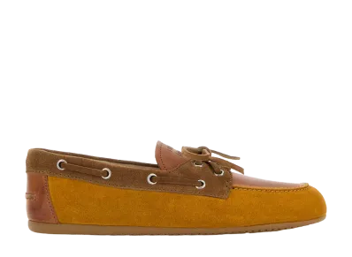 MIU MIU Women's Suede Deck Shoes "Brown"