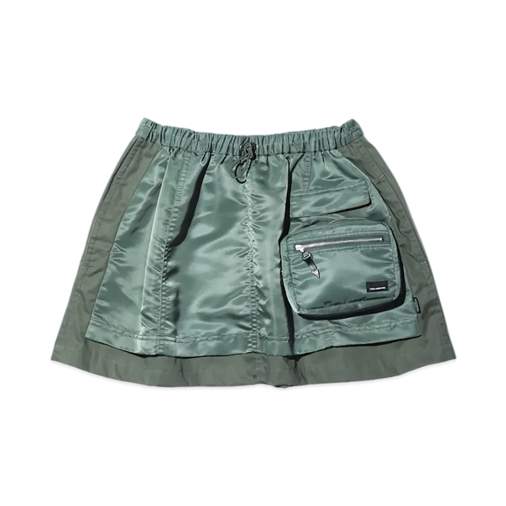 PORTER x TOGA Nylon mini skirt SP "Khaki"