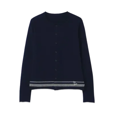 Yohji Yamamoto 12G1P PS EMBROIDERY YOHJI EMBROIDERY CD "Navy"