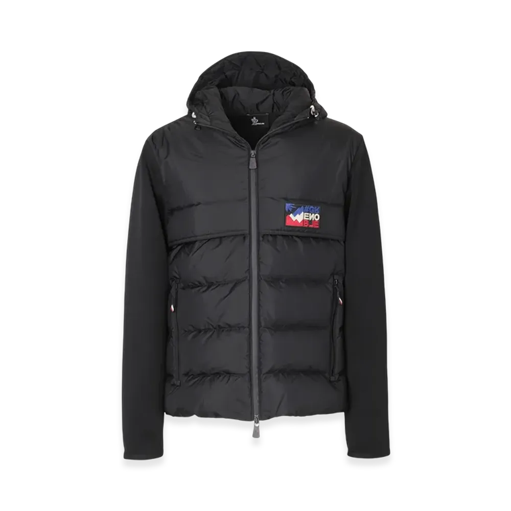 Moncler Grenoble Down Panel Zip-Up Cardigan "Black"