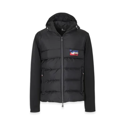 Moncler Grenoble Down Panel Zip-Up Cardigan "Black"