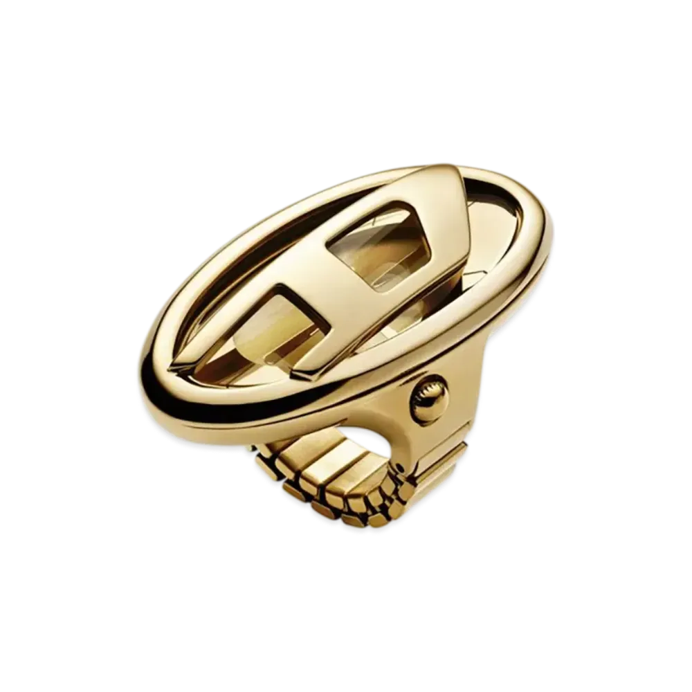 Diesel Dz5626 D-Era Gold-Tone Stainless Steel Ring Watch "Gold"