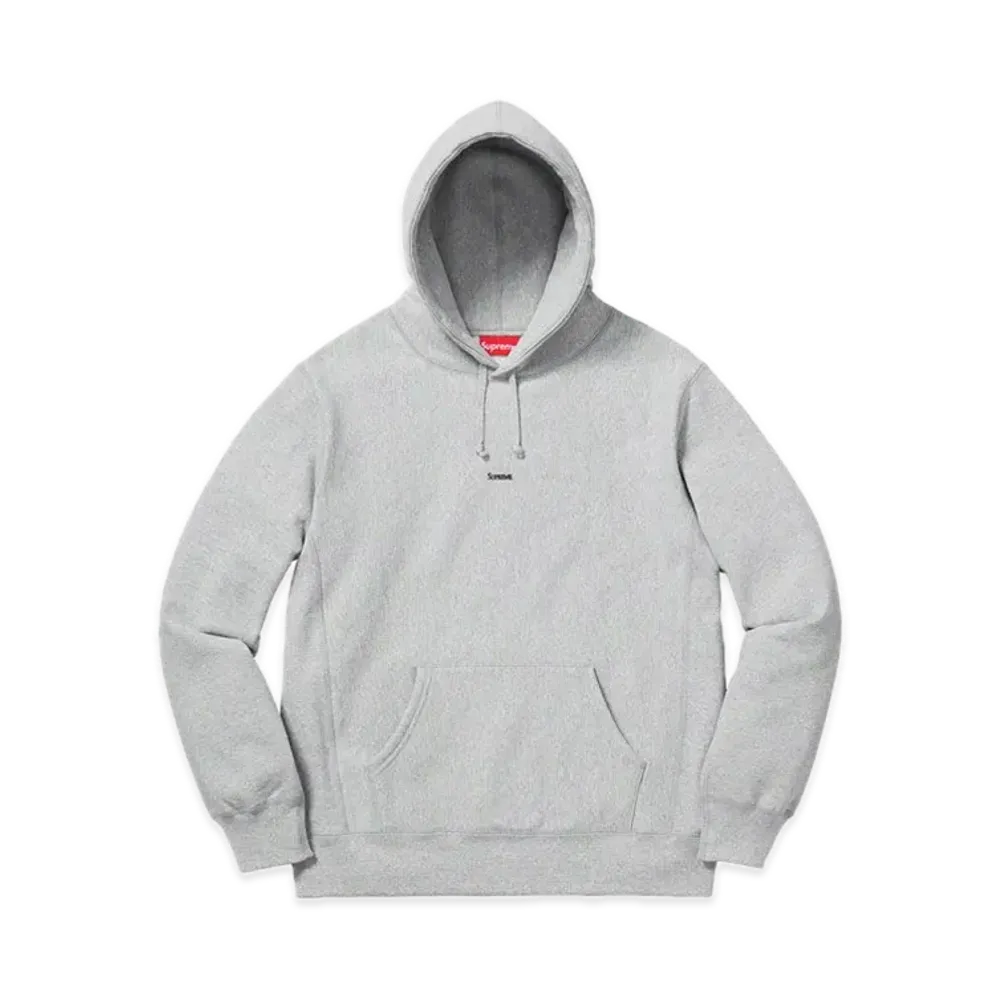 Supreme Micro Logo Hooded Sweatshirt "Heather Grey"