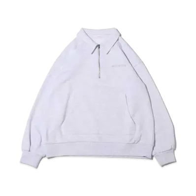 atmos pink Logo Embroidery Half Zip Tops "Gray"