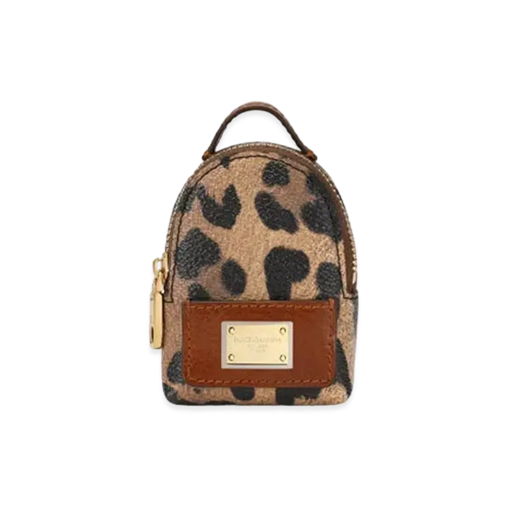 Dolce&Gabbana Mini Bag Bracelet Crespo Leopard Printed Logo Plate "Multicolor"