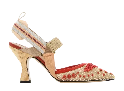FENDI Women's Embellished Fabric Colibri Pumps "Printed"