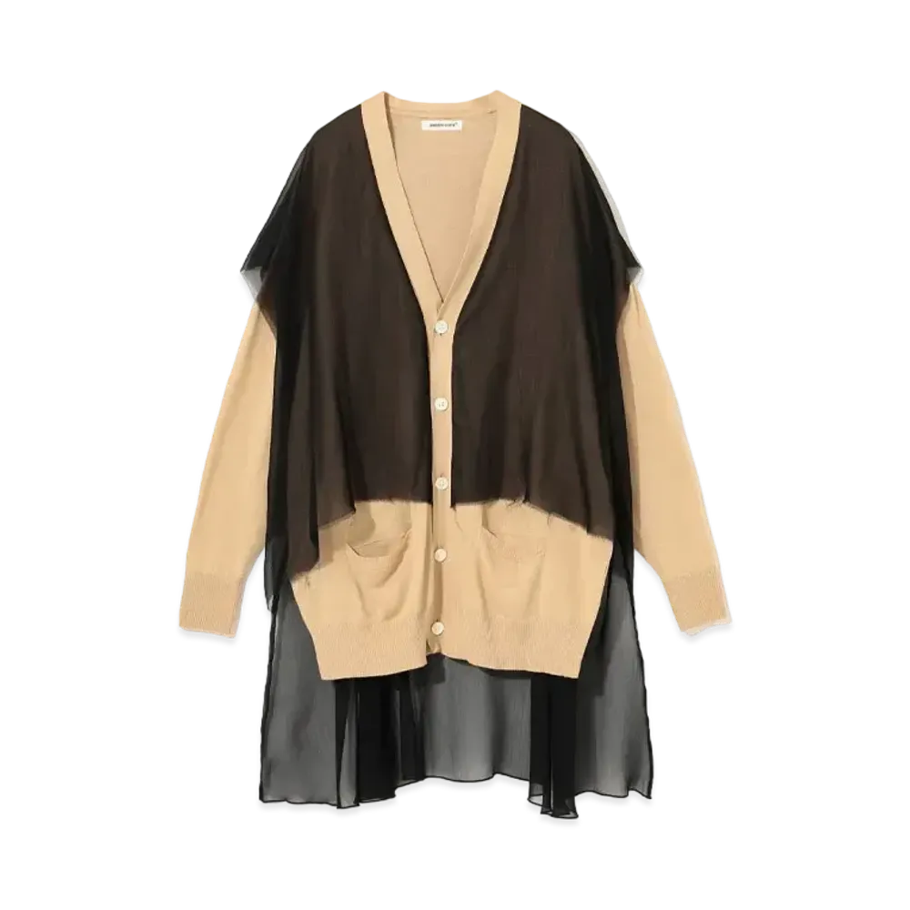 UNDERCOVER Cotton x Acrylic Cardigan "Beige"