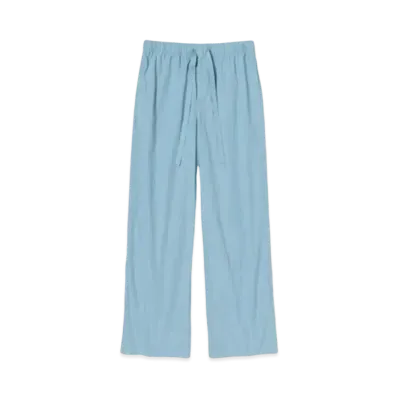 AURALEE x Tekla Cotton Poplin Pyjamas Pants "Mist Stripes"
