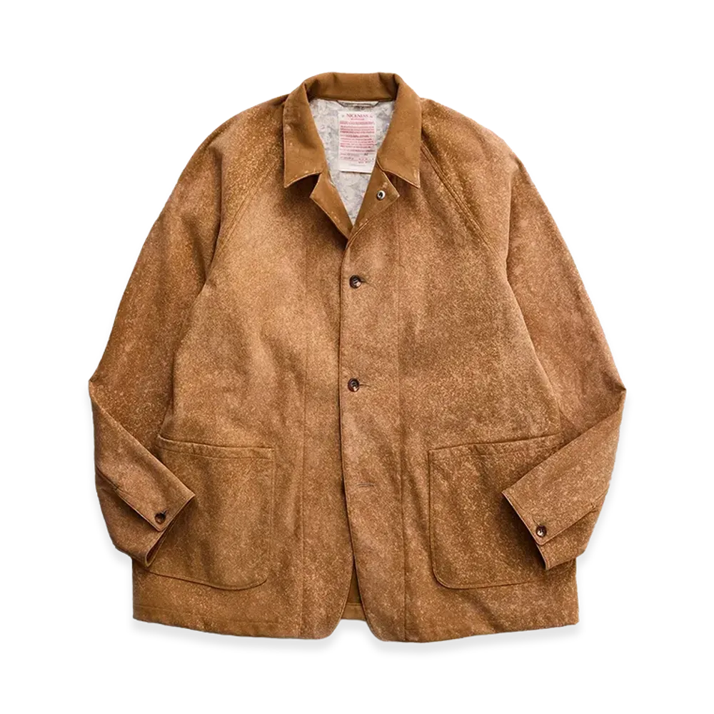 NICENESS Lennox Bleached Faux Suede Raglan Coverall "Camel"