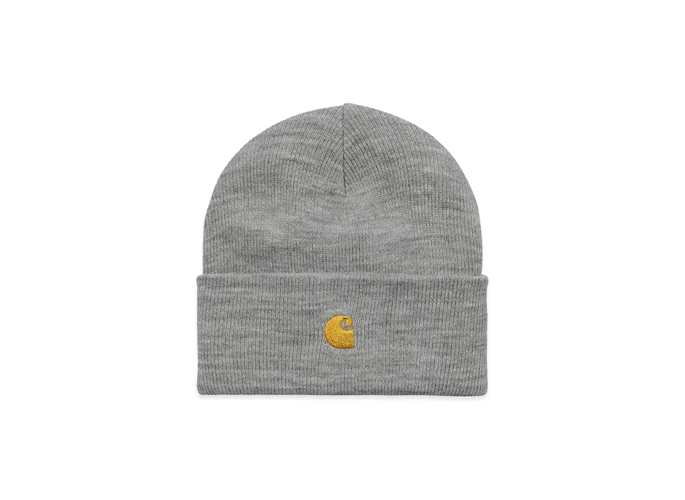 Carhartt WIP Chase Beanie "Grey Heather/Gold"
