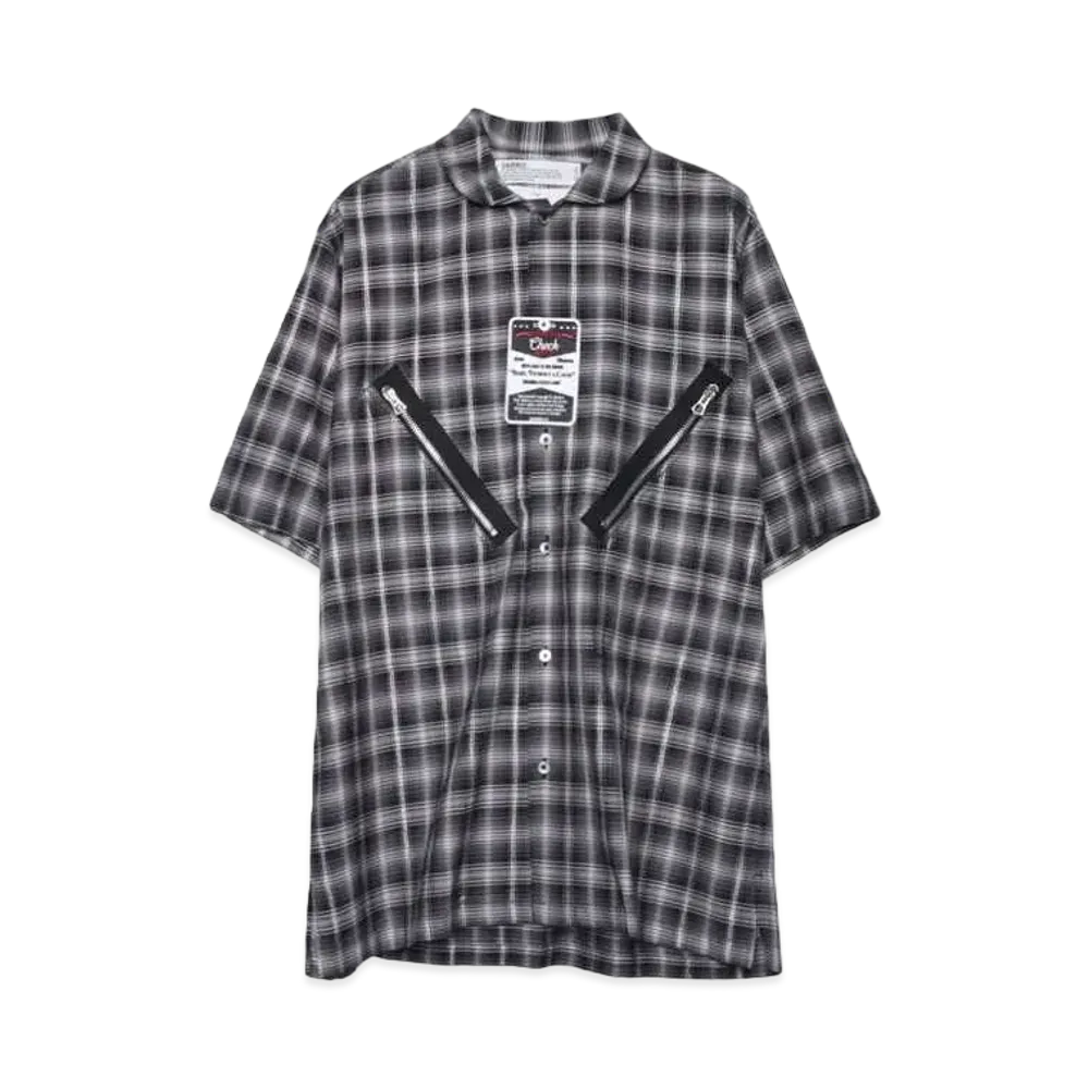 DAIRIKU W-Zip Check Peter Pan Shirt "Black"