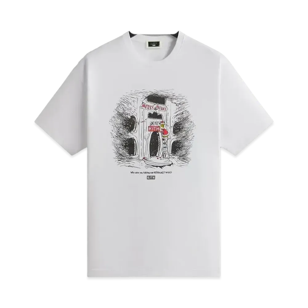Kith x The Grinch Sign Vintage Tee "White"