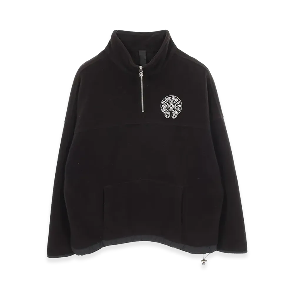 Chrome Hearts Y Not Horseshoe Embroidery Dagger Half-Zip Fleece "Black"