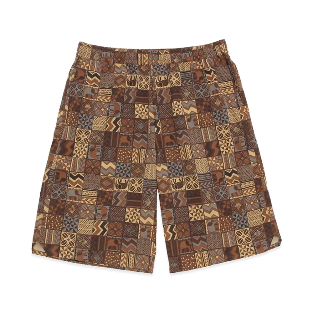STARBUCKS STAND by BEAMS All-Over Print Shorts "Brown"