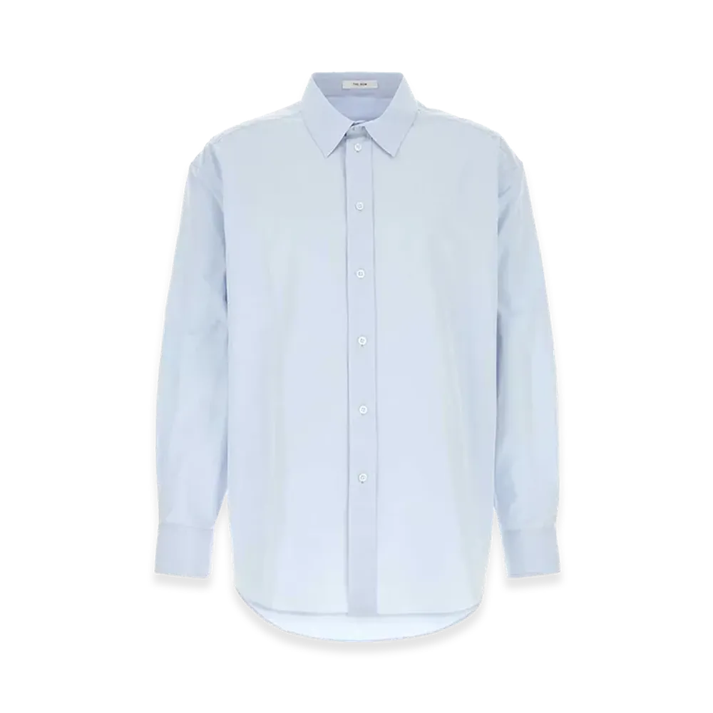 The Row Poplin Granada Shirt "Powder Blue/Light Blue"