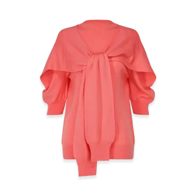 ISSEY MIYAKE Four-Sleeved (Wool) "Coral"
