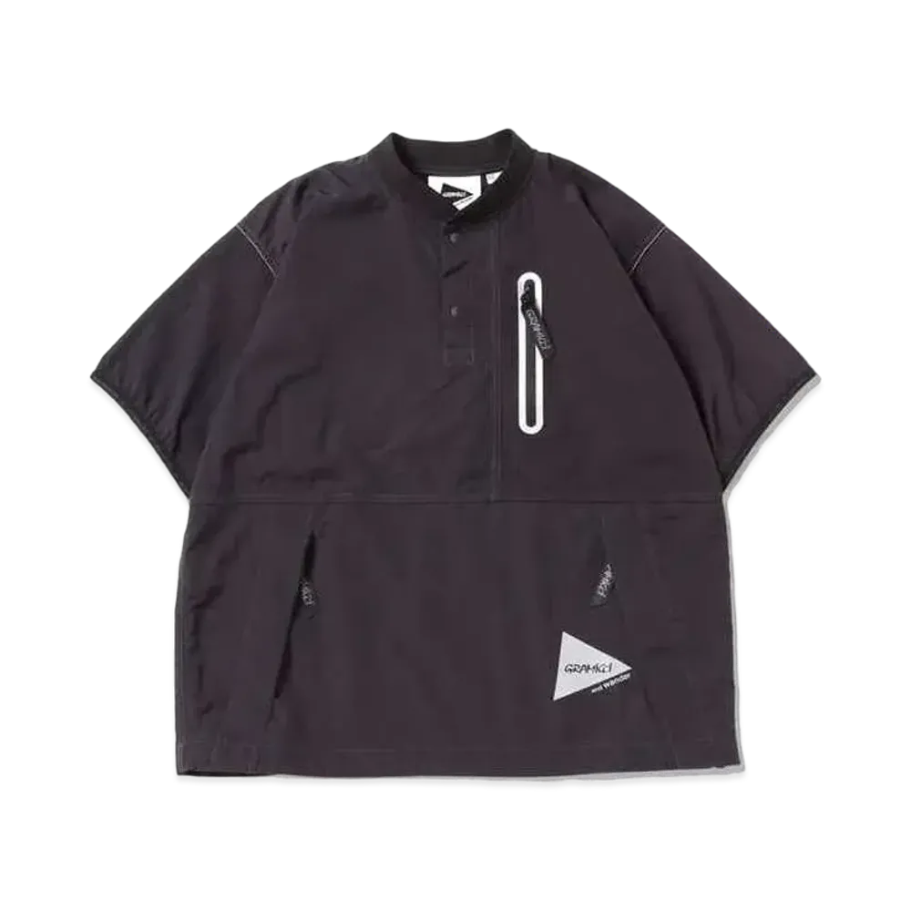 GRAMICCI x and wander Patchwork Wind Tee "Black"