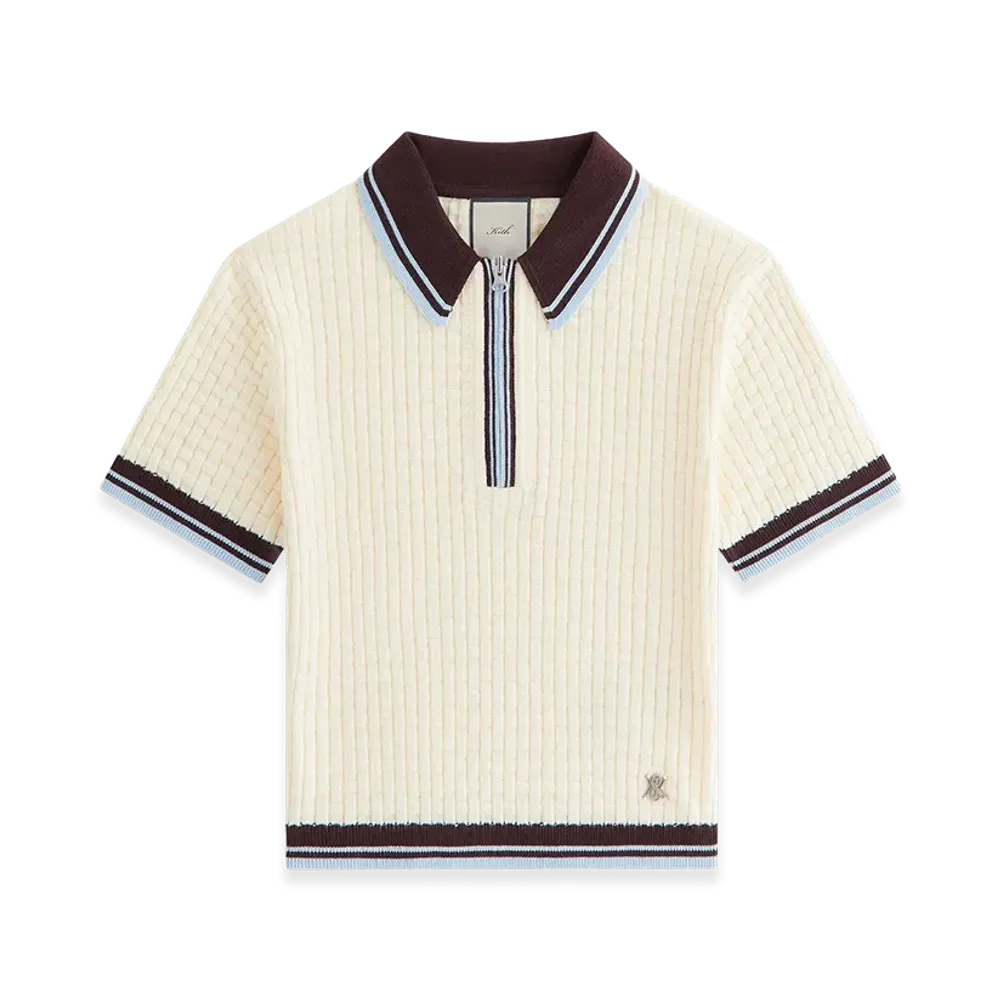 Kith Women's Taylen Basketweave Sweater Polo "Nano"
