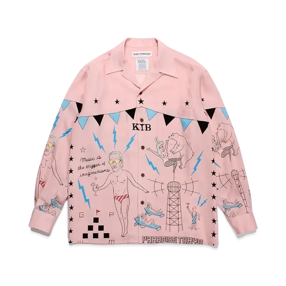 WACKO MARIA World Peace Project Hawaiian Shirt Type-1 "Pink"
