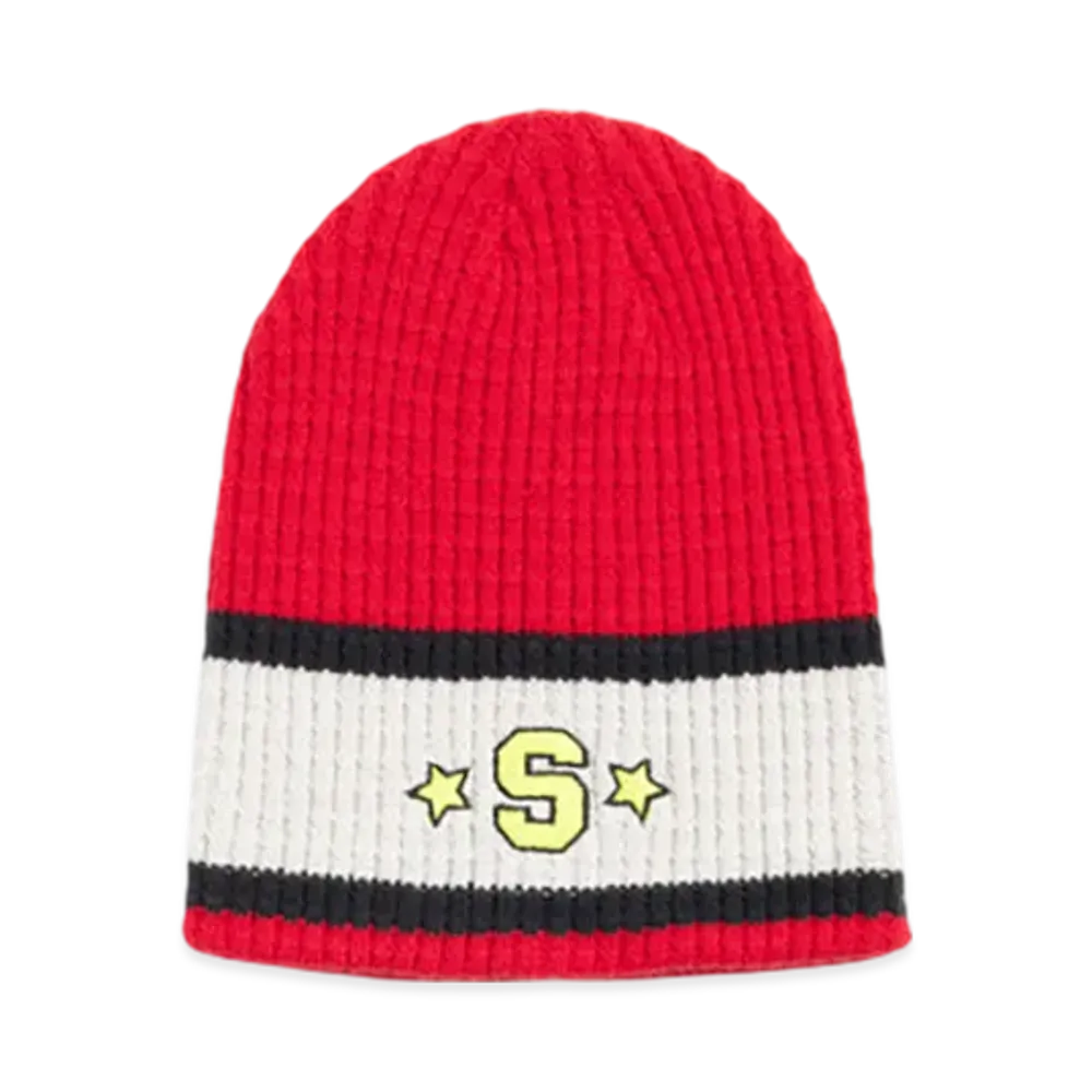 Stussy Varsity S Stripe Skullcap "Cherry"