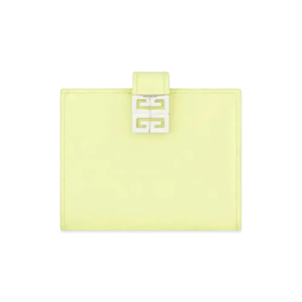 GIVENCHY Small 4G Wallet in Box Leather "Acid Yellow"