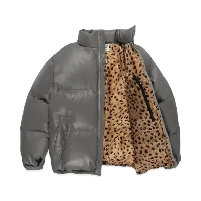 WACKO MARIA Leather Down Jacket "Gray"
