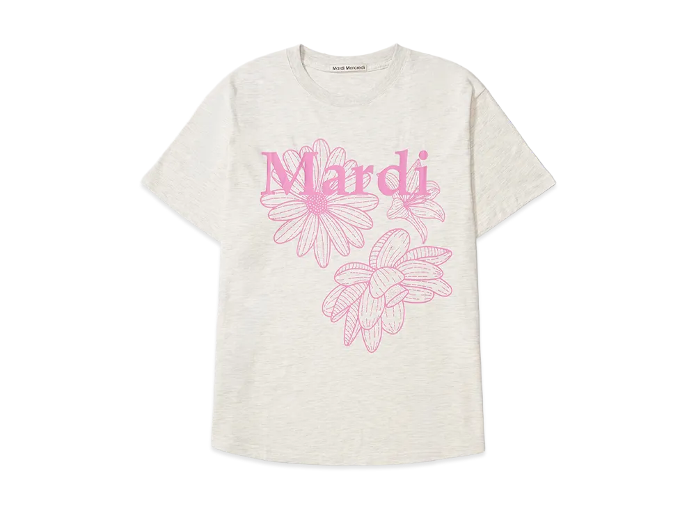 Mardi Mercredi Tshirt Triple Flower "Oatmeal Pink"