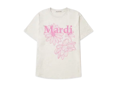 Mardi Mercredi Tshirt Triple Flower "Oatmeal Pink"