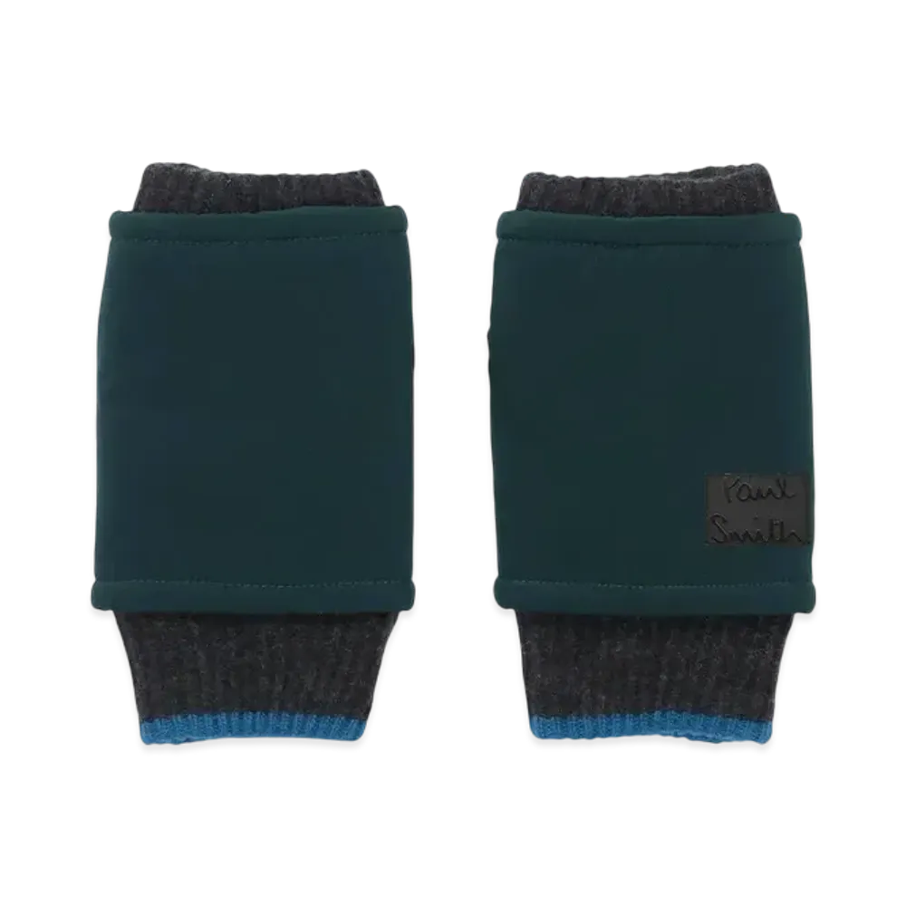 Paul Smith Cropped Logo Fingerless Gloves "DrakBrown"