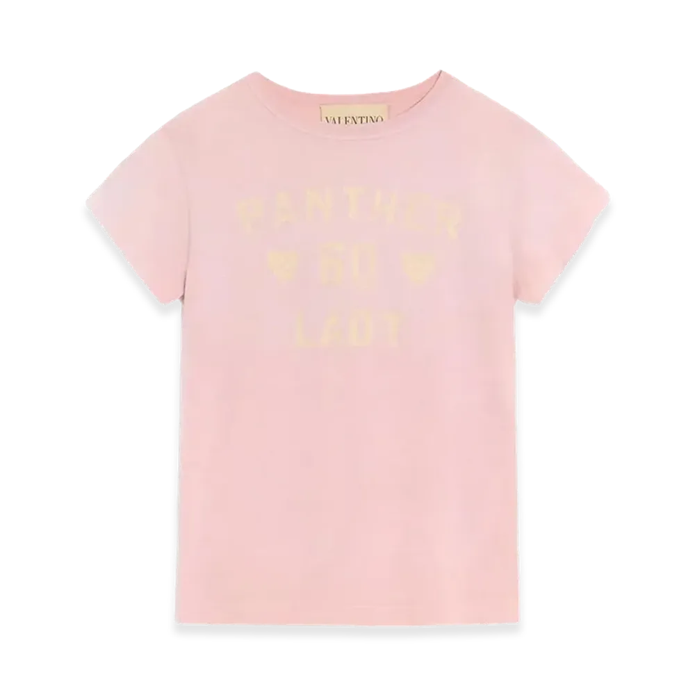 Valentino Women's T-Shirt Pattern Cotton Jersey "Rose"