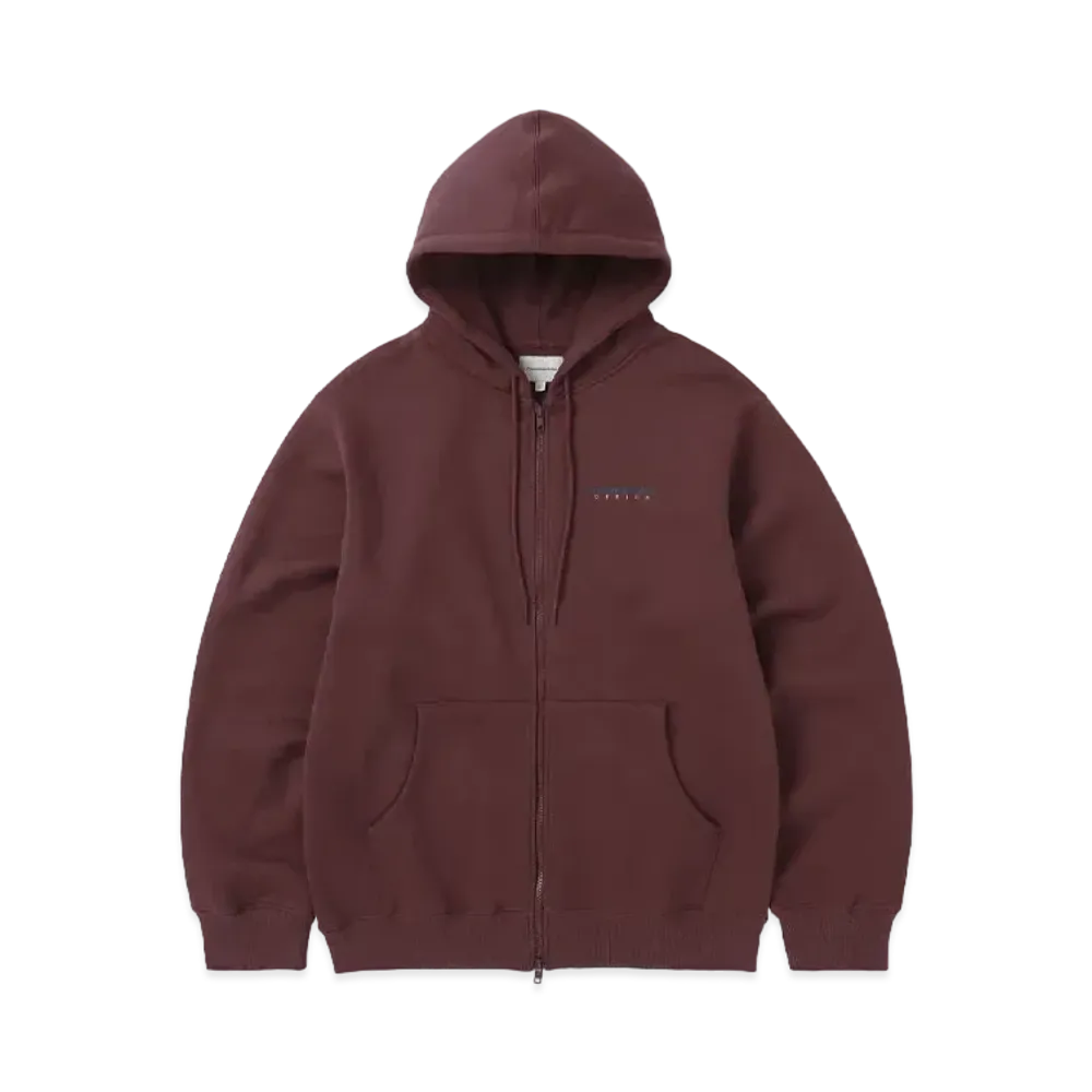 thisisneverthat DSN-Logo Zip Up Hoodie "Burgundy"