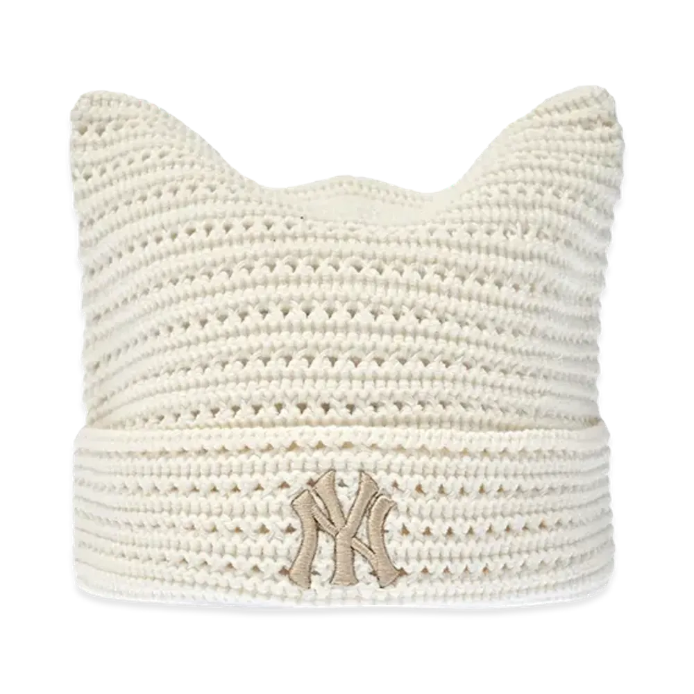 MLB Women's Summer Crochet Meowing Beanie "Cream"